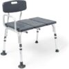 Medline Transfer Bench Shower Chair, Adjustable Gray