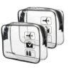 Lermende TSA Approved Clear Toiletry Bag Set