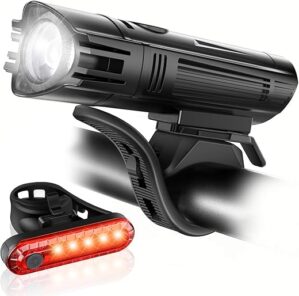 Ascher Ultra Bright USB Rechargeable Bike Light Set