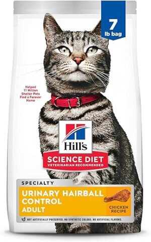 Hill’s Science Diet Urinary Hairball Control Dry Cat Food