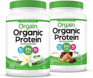 Orgain Vegan Protein Powder, Chocolate & Vanilla