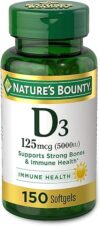 Nature’s Bounty Vitamin D3, Immune Support, 5000IU Softgels