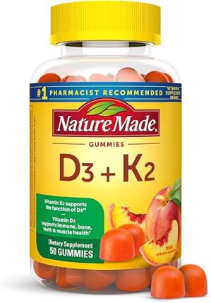 Nature Made Vitamin D3 K2 Gummies, 5000 IU