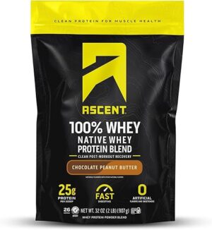 Ascent Whey Protein Powder – Chocolate Flavor