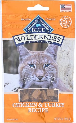 Blue Buffalo Wilderness Soft-Moist Cat Treats, Chicken & Turkey