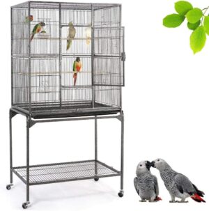 Yaheetech Wrought Iron Rolling Large Bird Cage