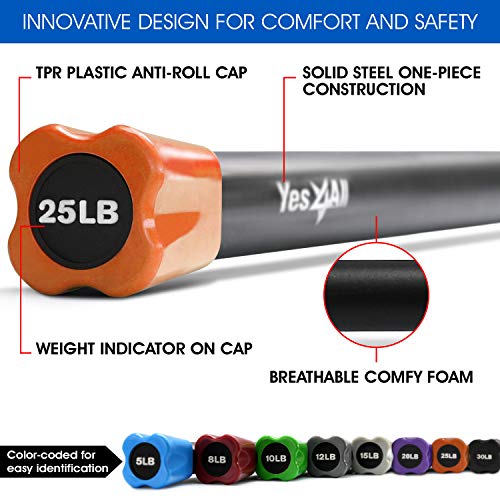 Yes4All Total Body Workout Weighted Bar Combo - Image 2