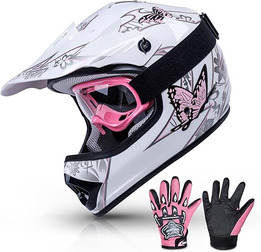 TCMT Youth Full Face Motorcycle Helmet Set