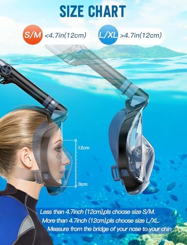 Zenoplige Full Face Snorkel Mask, Anti Fog - Image 5