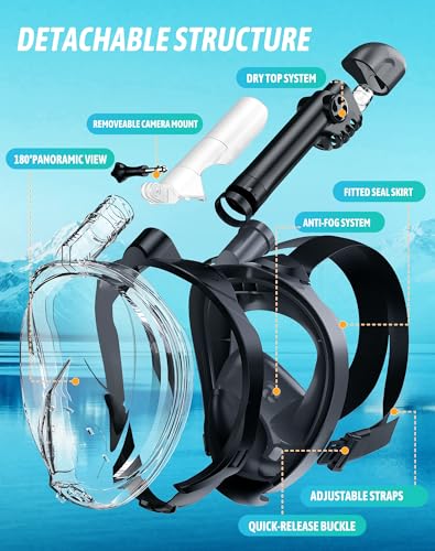 Zenoplige Full Face Snorkel Mask With Camera Mount - Image 3