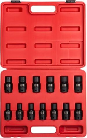 Sunex Tools 1/2 Inch Drive Universal Impact Socket Set, 13-Piece