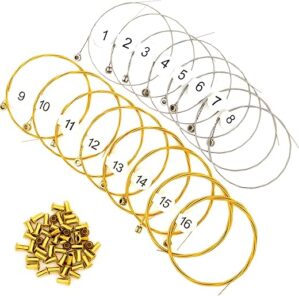 INKNOTE 16 Lyre Harp Strings With Rivets Set