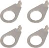 CCeCCe 4 Pack 3/8″ Guitar Knobs Pointer Indicator Plates Silver Guitar Control Knob Position Pointers 9.7MM Diameter Washers For Gibson LP Les Paul Electric Guitar Parts (Chrome Nickel)