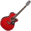 Takamine 6 String Acoustic-Electric Guitar, Wine Red (GN75CE WR)