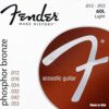Fender 60L Phosphor Bronze Acoustic Strings, 12-53