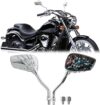 Rich Choices 8mm/10mm Motorcycle Skull Rearview Mirrors