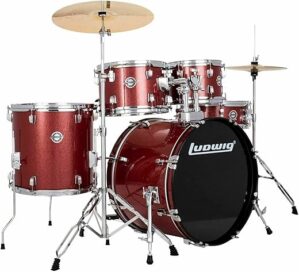 Ludwig Accent Drive 5-Pc Drum Set, Red