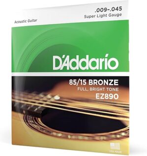 D'Addario Acoustic Guitar Strings - Super Light EZ890