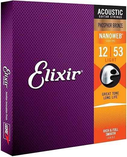 Elixir Acoustic Phosphor Bronze Nano Light 16052