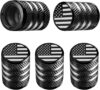 DECURCAR American Flag Tire Valve Caps – 5 Pack