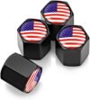 AUKEPO American Flag Tire Valve Stem Caps