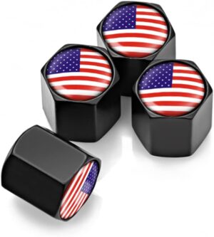 AUKEPO American Flag Tire Valve Stem Caps