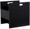 Atlantic Atlantic Record Crate – Stackable Vinyl Record Storage Crate With Moist-Resisting Laminated Surface, Holds Up To 50 LP Albums Safely, Built-In Carrying Handles For Mobility, PN