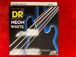 DR Strings Bass Guitar Strings, Neon White NWB-40