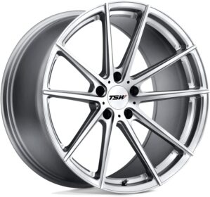 TSW Bathurst Silver Mirror Cut 19×8.5 Wheel