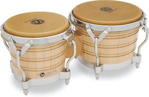 Latin Percussion Bongo Drum LP201A-2 Natural/Chrome