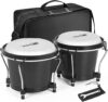 lotmusic Bongo Drums 6” and 7”, Black