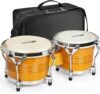 lotmusic Bongo Drums With Carry Bag, Yellow