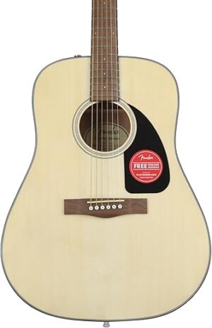 Fender CD-60 Dreadnought V3 Acoustic Guitar, Natural