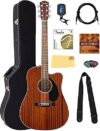Fender CD-60SCE Solid Top Acoustic-Electric Guitar Bundle