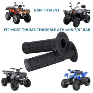 CDZWJ ATV 7/8″ Soft Rubber Hand Grips – Black