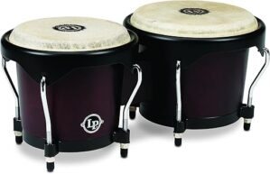 Latin Percussion City Wood Bongos – Dark Wood 7-inch