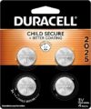 DURACELL CR2025 3V Lithium Battery, 4 Count