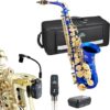 EASTROCK Dark Blue/Golden Alto Saxophone E Flat