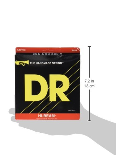 DR Strings Hi-Beams Stainless Steel 6-String Bass Strings, 30-125 - Image 3