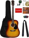 Fender Dreadnought Acoustic Guitar Sunburst Bundle