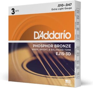 D'Addario EJ15 Phosphor Bronze Extra Light Strings