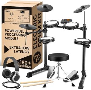 Pyle Electronic Drum Set With Mesh Pads