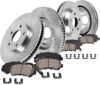 Callahan BRAKE PARTS Front & Rear Drilled Slotted Brake Kit