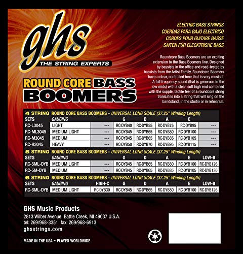 GHS Strings Round Core Bass Boomers, Light Gauge RC-L3045 - Image 2