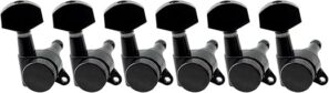 Musiclily Guitar Locking Tuners 6R Set, Black