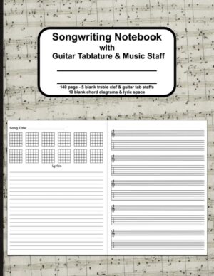 Guitar Songwriting Book With Tablature