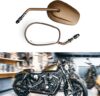 WTZMOTO Harley Motorcycle Mirrors, M8 Bronze Back View