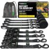 Rhino USA Heavy Duty Ratchet Straps Kit (4-Pack)