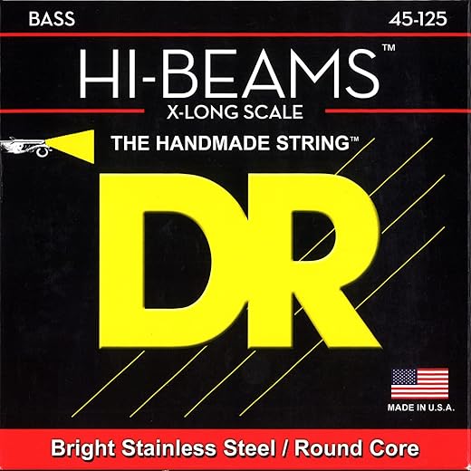 DR Strings Hi-Beams Stainless Steel 5-String Bass Strings