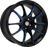 KÖNIG Illusion Black Ball Cut Blue Wheel